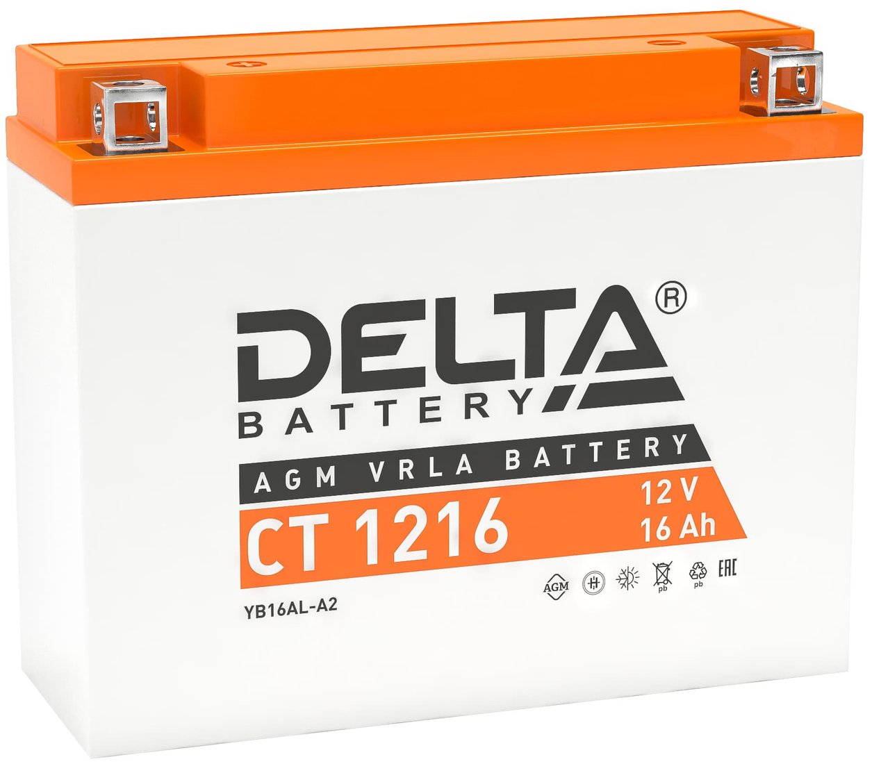 

Мотоциклетный аккумулятор Delta CT 1216 (16 А·ч)