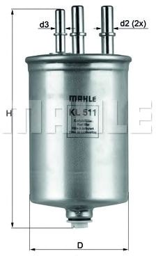 

Топливный фильтр Mahle Knecht KL506