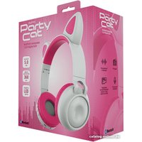 Наушники QUMO Party Cat (белый/розовый)
