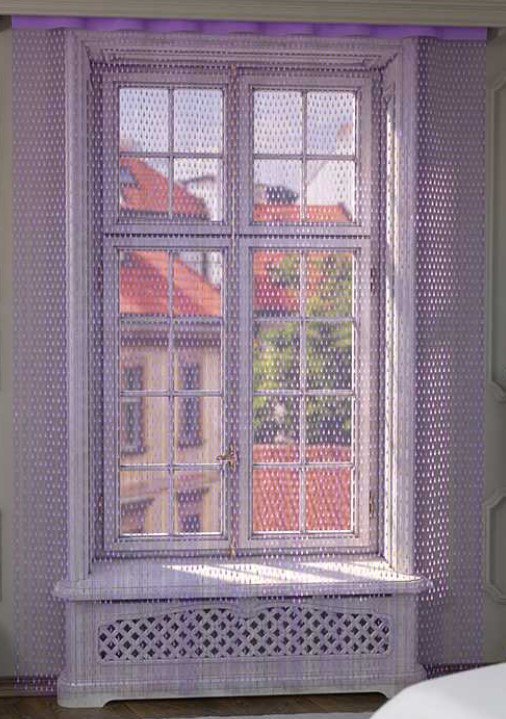 

Тюль Лента Е719К (255x240, светло-фиолетовый)