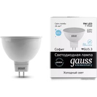 Светодиодная лампочка Gauss Elementary MR16 GU5.3 9W 6500K 13539
