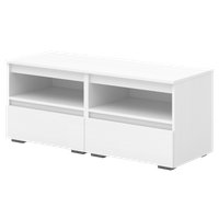 Тумба Кортекс-мебель Бари ТВ 120 2ш-2 (белый/белый/белый)
