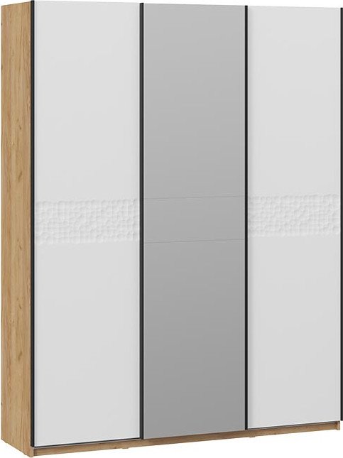 

Шкаф-купе Трия Оскар Скания Т2 1800 268722 (ручка черная/дуб крафт золотой/белый снег/белый матовый)