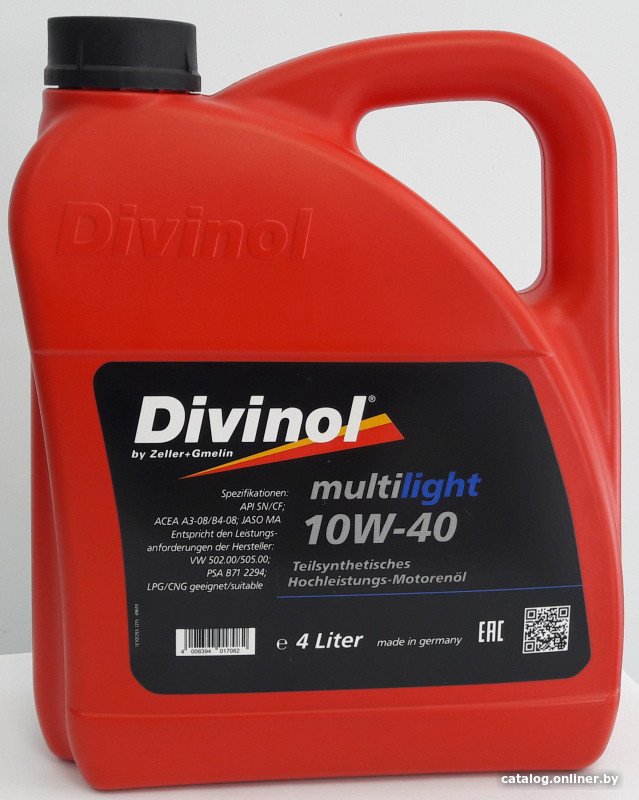 Моторное масло Divinol Multilight 10W-40 4л