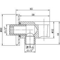 Держатель душевой лейки с подключением Vincea VSC-31MB