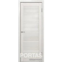 Межкомнатная дверь Portas S22 70x200 (французский дуб, стекло lacobel белый лак)