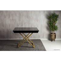 Стол-трансформер Levmar Cross G27/S90 (черный глянец/золото)