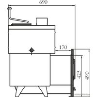 Банная печь Термофор Скоропарка 2012 Inox Люмина черная бронза