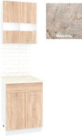 

Готовая кухня Кортекс-мебель Корнелия Экстра 60р1ш2д (дуб сонома/марсель)