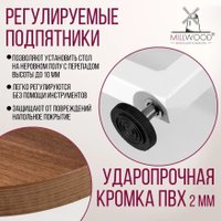 Кухонный стол Millwood Лофт Лондон раздвижной D110-150x110x76 (дуб табачный Craft/металл белый)