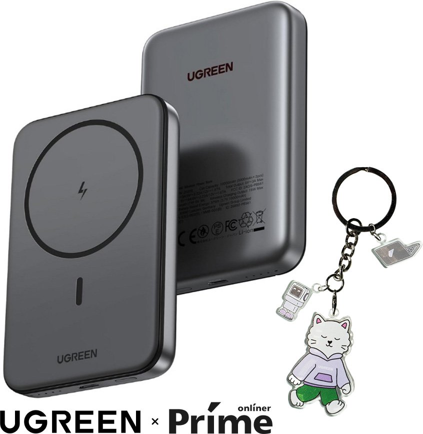 

Внешний аккумулятор Ugreen PB561 10000mAh (серый) + брендированный брелок Ugreen