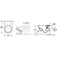 Унитаз подвесной Villeroy & Boch Subway 2.0 5614R2R1 Ceramic Plus