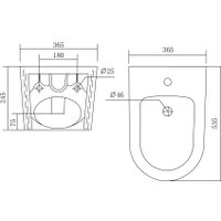 Биде Aquatek Оберон AQ0516-00