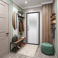 Металлическая дверь Guard МДФ/Зеркало графит/белый (96x205, левая)