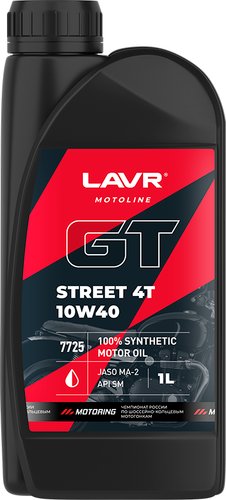 Моторное масло Lavr GT Street 4T 10W-40 SM 1л
