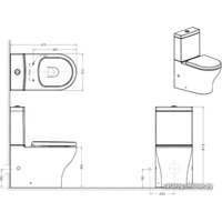 Унитаз напольный Bravat Rael CX01016UW-PA-RUS+CY01016W-PA-RUS