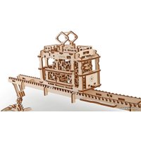 3Д-пазл Ugears Трамвай с рельсами