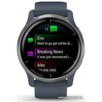 Умные часы Garmin Venu 2 (нержавеющая сталь/синий гранит)