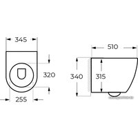 Унитаз подвесной Milleau Cont 205