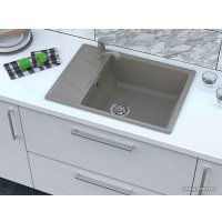 Кухонная мойка GranFest GF-V-680L (серый)