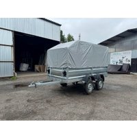 Двухосный прицеп AvtoS A35Р2B (3500x1500x300, R13, ресс. AL-KO, тент 1200мм Аэро)