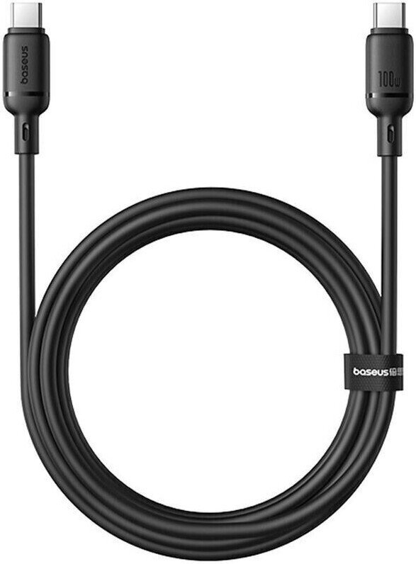 Кабель Baseus Silky Series Fast Charging Cable 100W USB Type-C - USB Type-C (2 м, черный)