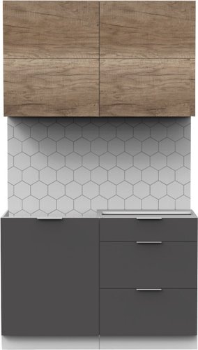 Готовая кухня Интермебель Микс Топ-31 1.2м без столешницы (дуб каньон/графит серый)