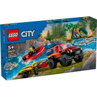 Конструктор LEGO City 60412 Пожарная машина 4х4 со спасательным катером