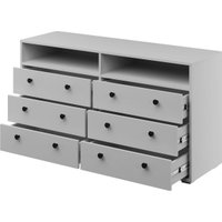 Комод Bravo Мебель Оскар 6 ящиков (белый снег)