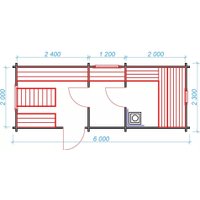 Русская баня Woods Мини 6 метров в Бресте