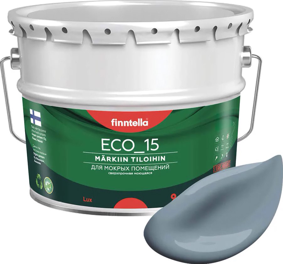 

Краска Finntella Eco 15 Harmaa F-10-1-9-FL005 9 л (серо-голубой)