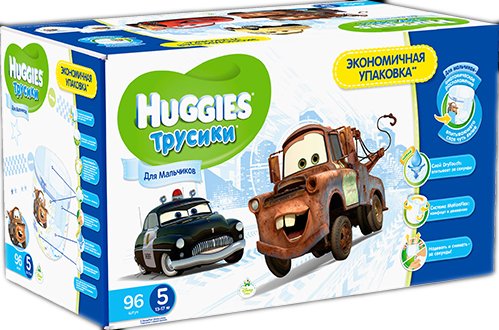 

Трусики-подгузники Huggies Трусики-подгузники 5 для мальчиков (96 шт)