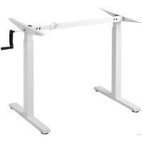 Стол для работы стоя ErgoSmart Manual Desk Compact 1360x800x36 мм (альпийский белый/белый)