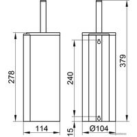 Ершик для унитаза Keuco Plan 14964010100 (хром)