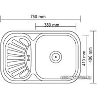 Кухонная мойка Ledeme L67549-R