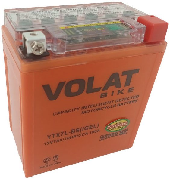 

Мотоциклетный аккумулятор VOLAT YTX7L-BS iGel (7 А·ч)