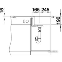 Кухонная мойка Blanco Metra 45 S-F (темная скала) [519086]