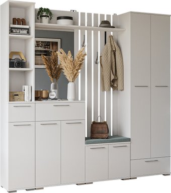 Стенка Мебель-АРС Калифорния мПря1-1 (белый)