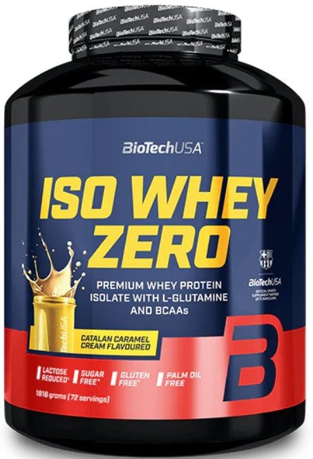 Протеин сывороточный (изолят) BioTech USA Iso Whey Zero (карамельный крем, 1816г)