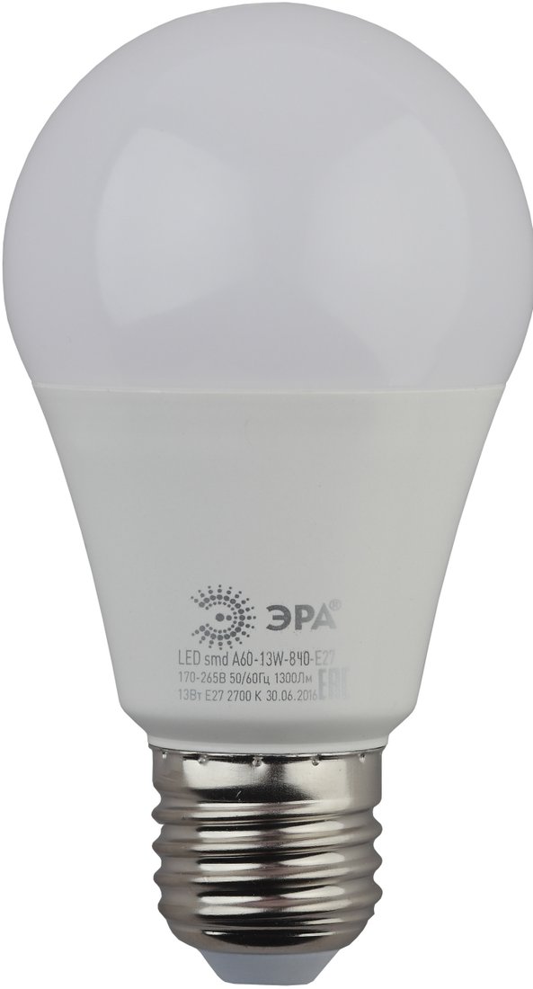 

Светодиодная лампочка ЭРА LED A60-13W-840-E27