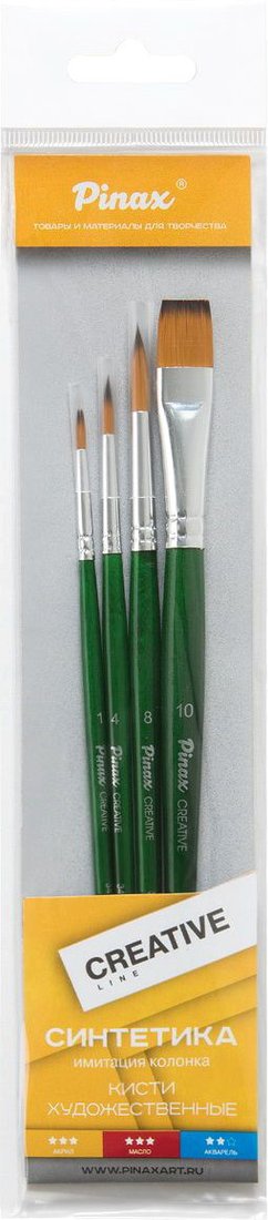 

Набор кистей Pinax Creative line 239994 (4 шт, синтетика)