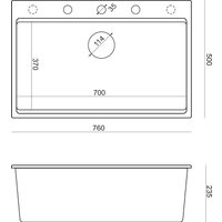 Кухонная мойка Quadron HQM7650U5BS