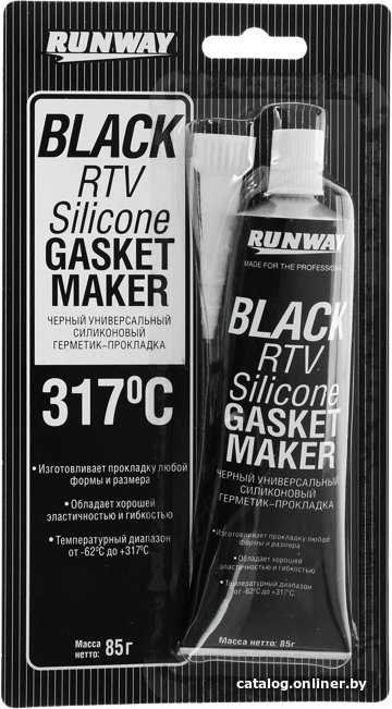 Runway Силиконовый герметик для ремонта автомобиля 85г (черный) RW8501