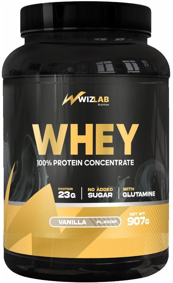 Протеин сывороточный (концентрат) WizLab Nutrition 100% Whey Protein Concentrate (печенье/крем, 907г)