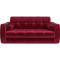 Диван Мебель-АРС Аккордеон Барон №3 ППУ 120x200 (бархат красный Star Velvet 3 Dark Red)