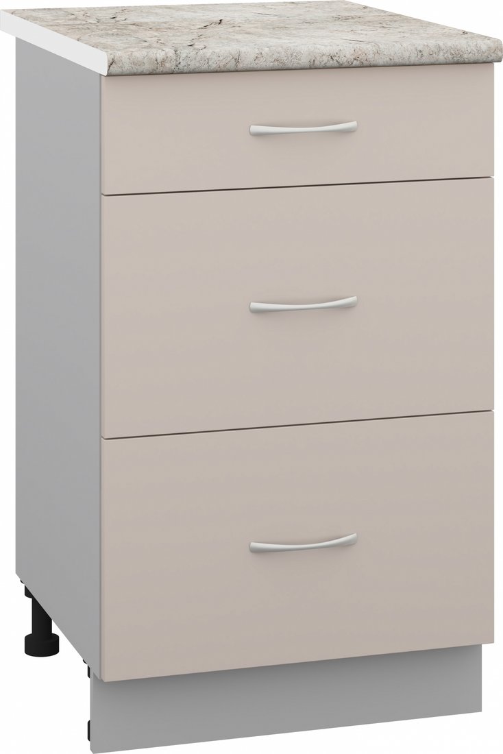 

Шкаф напольный Кортекс-мебель Корнелия Лира НШ50р3ш (капучино/марсель)