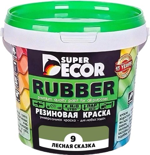 

Краска Super Decor Rubber 1 кг (№09 лесная сказка)