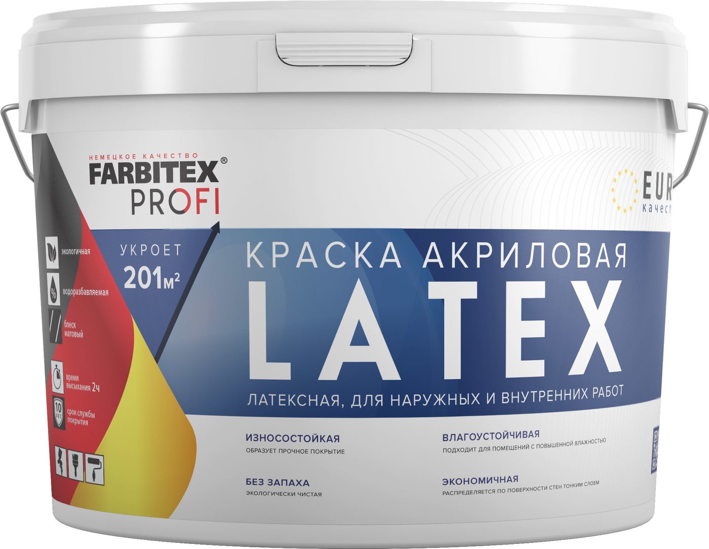 

Краска Farbitex Profi Latex Латексная 6.5 кг (белый)
