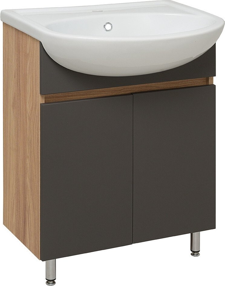 

Runo Тумба под умывальник Лада 50 (напольная, дуб/графит)