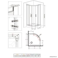 Душевой уголок Damixa Skyline Round DX35WG-301-090MT